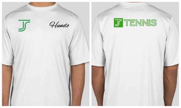 Image of Joe & Scott Tennis White Performance T-shirt