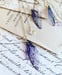 Image of Purple dangle faerie wing earrings