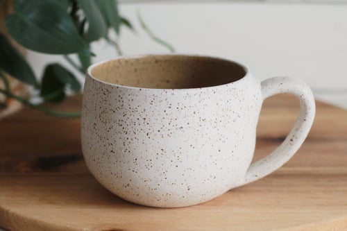 Image of White Speckled Cappiccino Mug