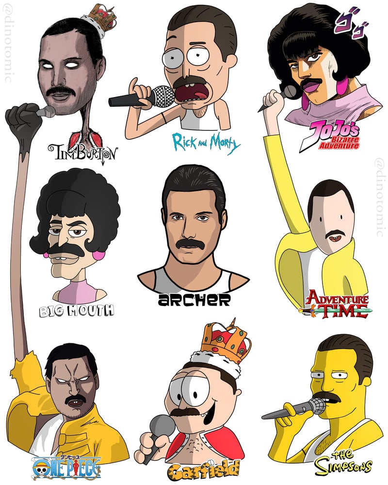 Image of #219 Freddy ( QUEEN ) in 9 styles