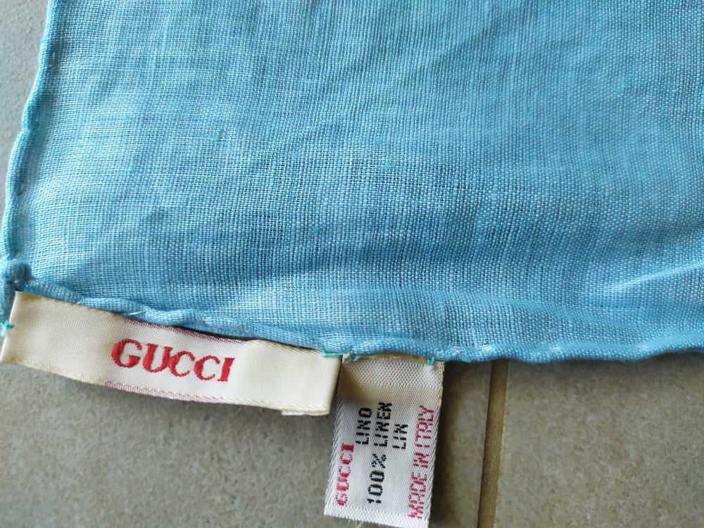 Image of Vintage Gucci linen scarf