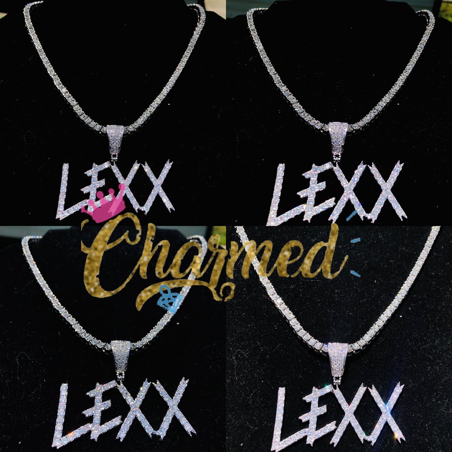 Image of Iced out name pendant 🥶😊