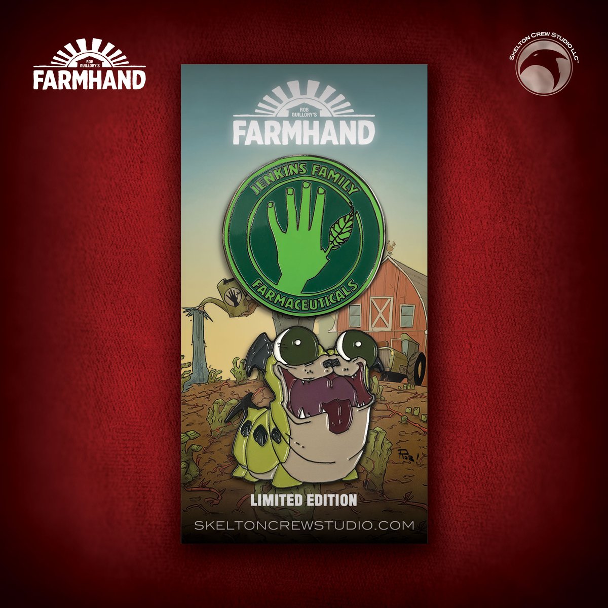 Farmhand: Farmhand Logo & Gumbo pin set! | Skelton Crew Studio