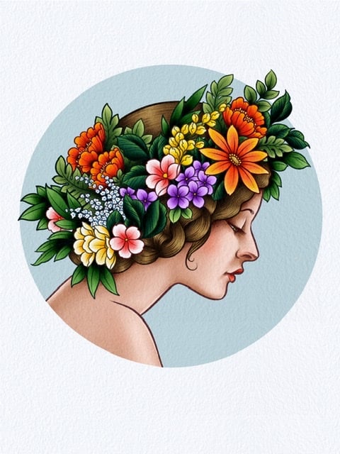 Image of Flower Crown Print