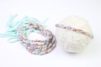 Image 1 of Pastel Braided & Hand Beaded Halo/Tieback