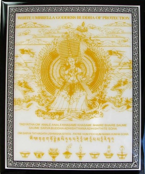 Image of White Umbrella Goddess Plaque