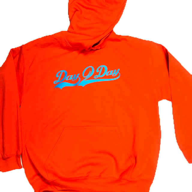 royal blue and orange hoodie