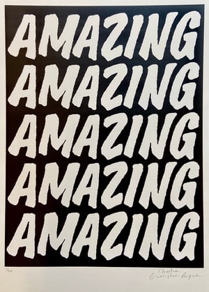 Image of AMAZING POSTER - BLACK by Charlie Evaristo-Boyce