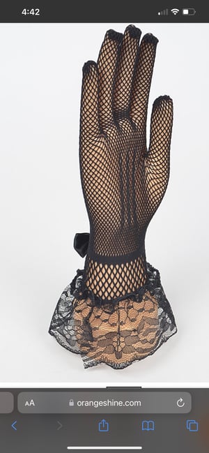 Image of Fishnet Ribbon Gloves