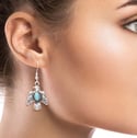 Crave Silver Turquoise Bird Earrings