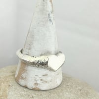Image 2 of Sand Heart Signet Ring 