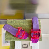 Image 18 of GG Color Block Suede Slides