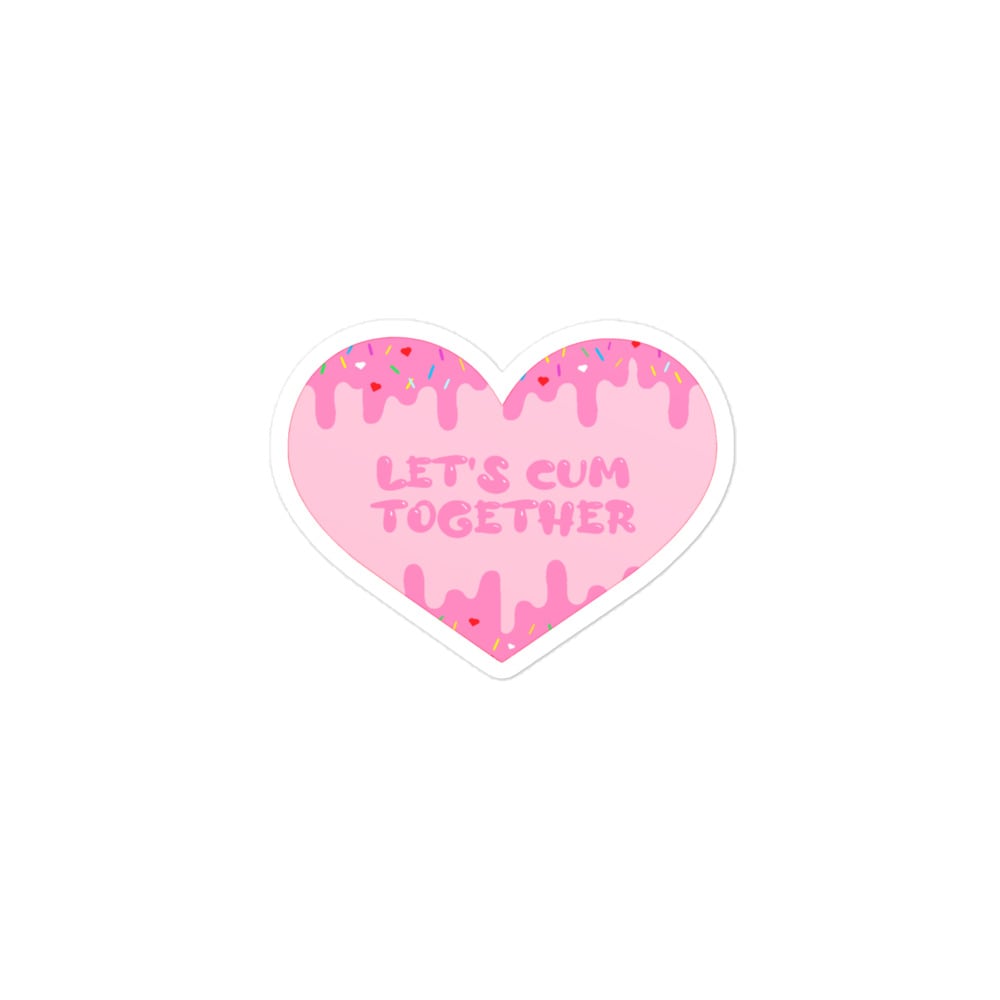 Image of "Let's Cum Together" Heart Shaped