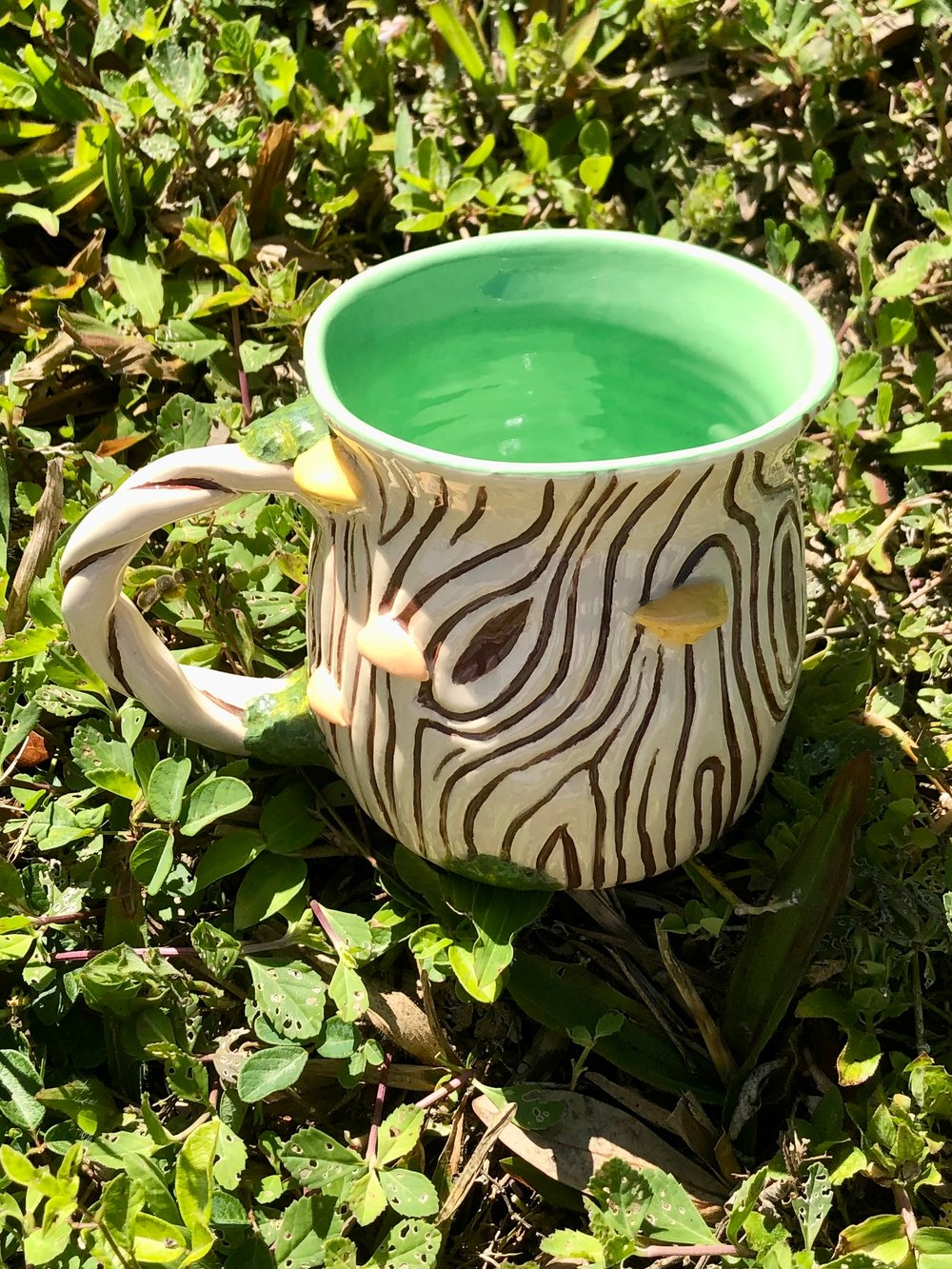 Image of White And Brown Mushroom Mug