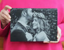 Wedding Memories Laser Engraved on A4 Slate