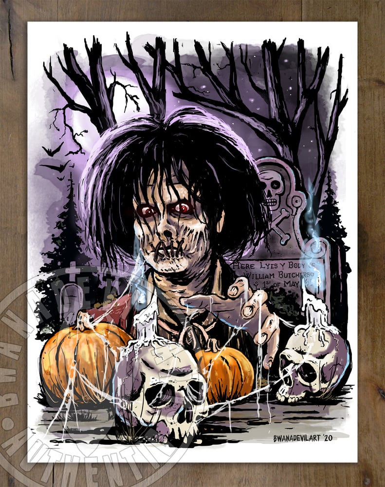 Image of Billy Butcherson (Hocus Pocus) Art Print 9 x 12 in.