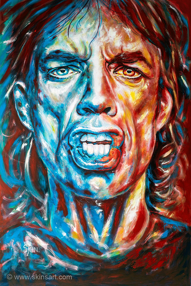 Mick Jagger By Jeff Williams (Premium Canvas Prints) | BowieGallery