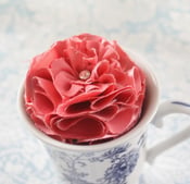 Image of eBook: How to Make Fabric Flowers - Frayed Fabric Rosette / Carnation