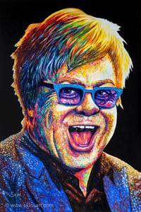 Elton John by Jeff Williams (Premium Canvas Prints)