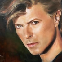 Image 2 of David Bowie Portrait (Original Oil Painting)