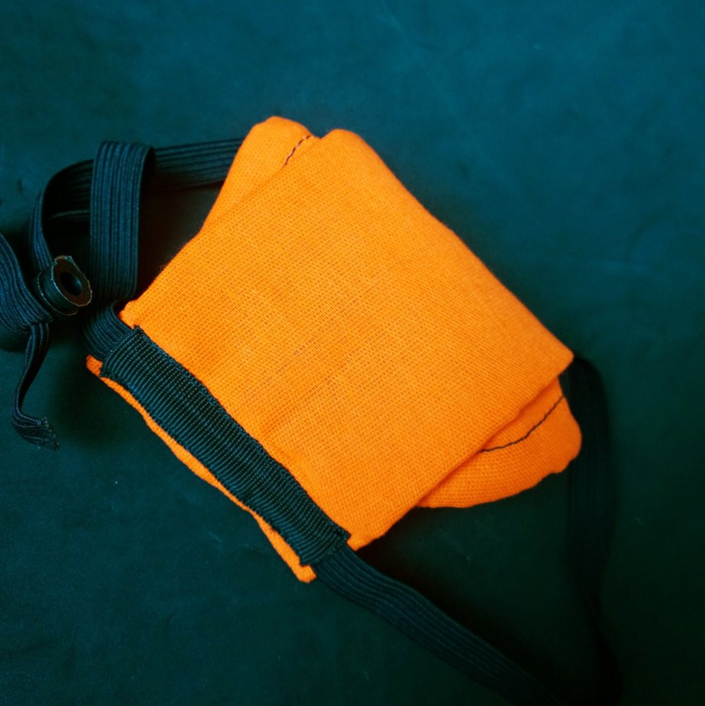 ORANGE Woven Cotton Mask/Filter Holder