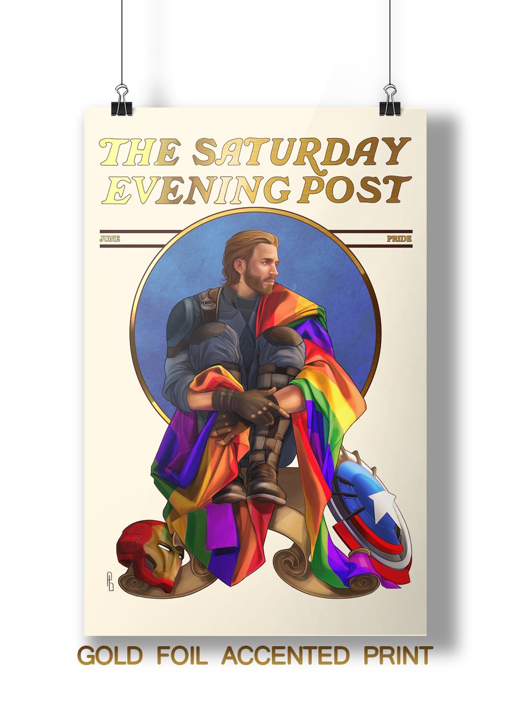 Captain America Pride (Shiny Foil Print)