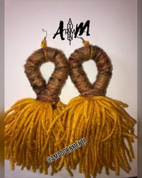 Image 1 of Ribbon Style Earring- Golden Harvest
