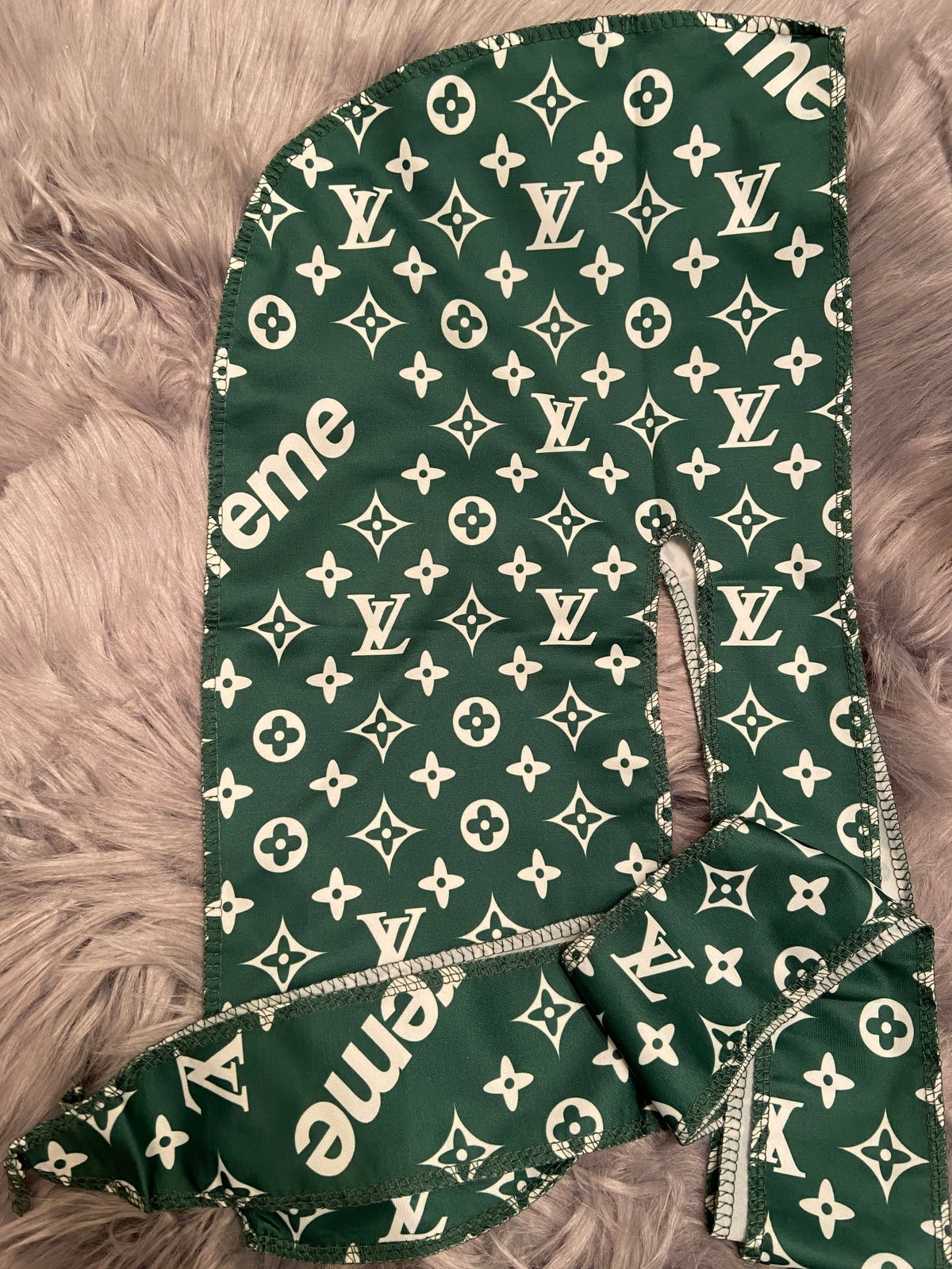 Green And White Lv Durag  Natural Resource Department
