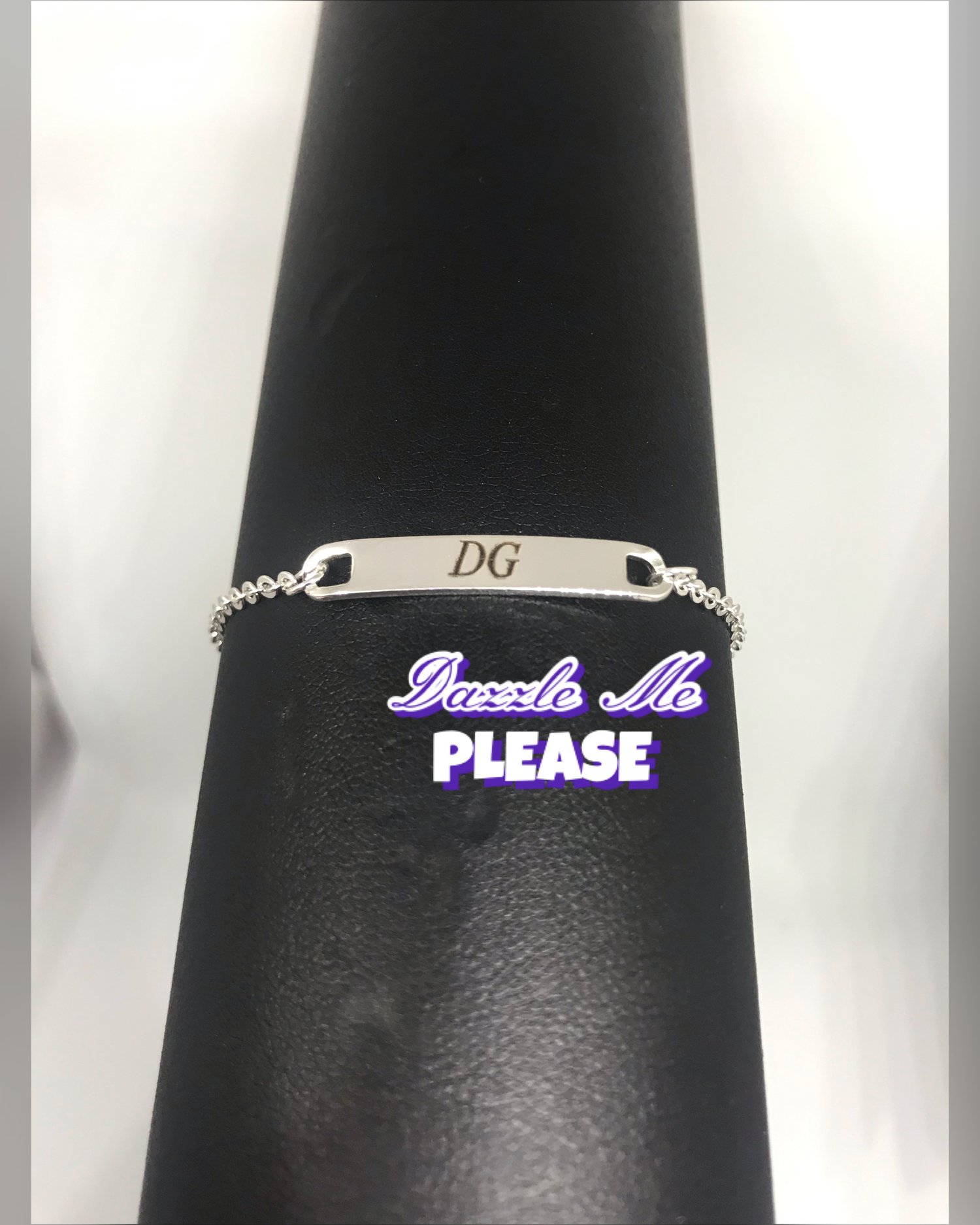 Image of Custom stainless steel nameplate bracelet 