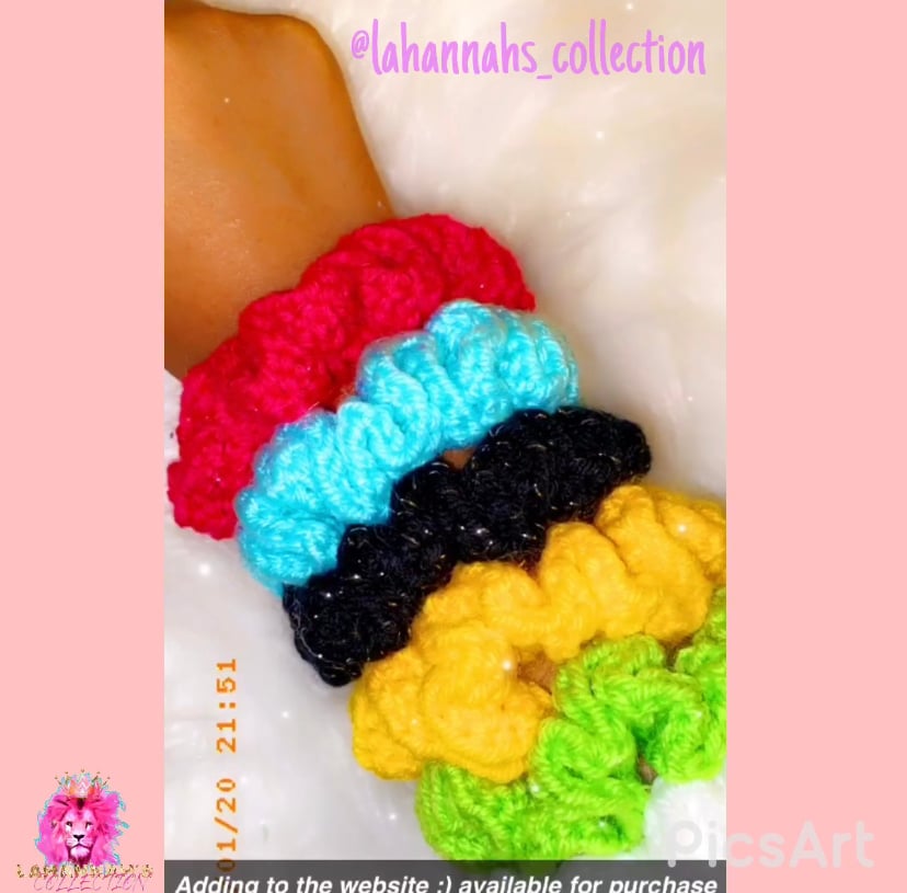 Image of Variety Crochet Scrunchies 