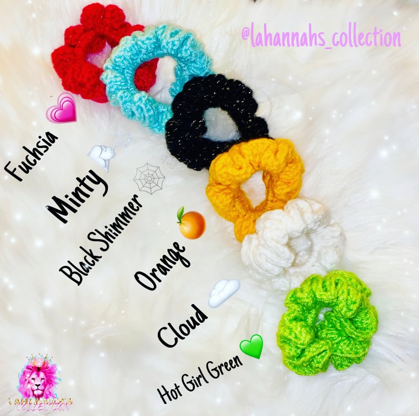 Image of Variety Crochet Scrunchies 