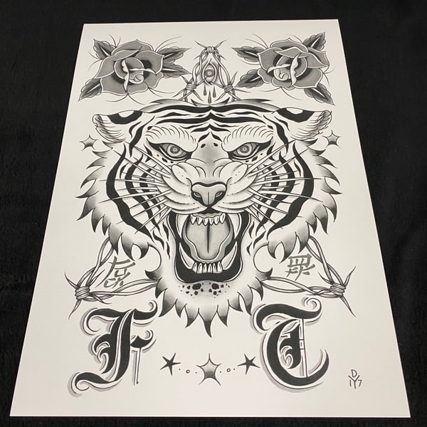 Image of A3 Tiger Print by Danny