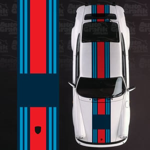 Image of MARTINI RACING WIDE OVER STRIPE WITH CUSTOM NUMBER DECAL KIT