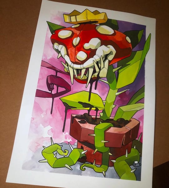 Image of Piranha plant, original art