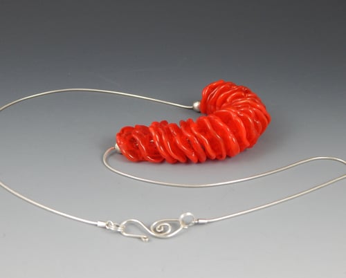 Image of Artisan Glass • Ruffled Disk Necklace