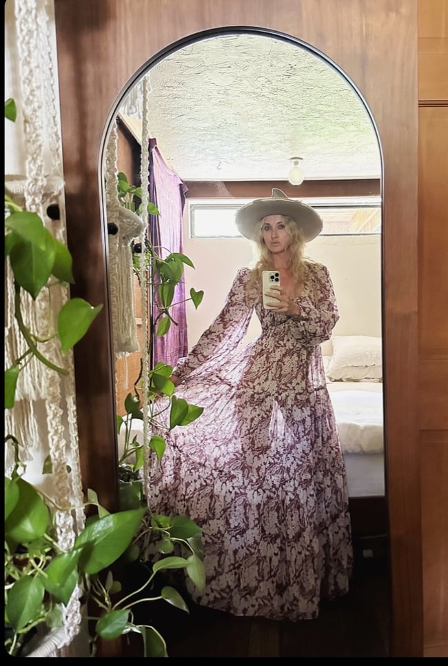 early 70s ethereal wildflower bohemian dream dress