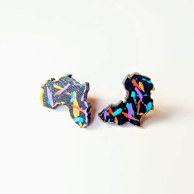 Retro Africa Stud Earrings