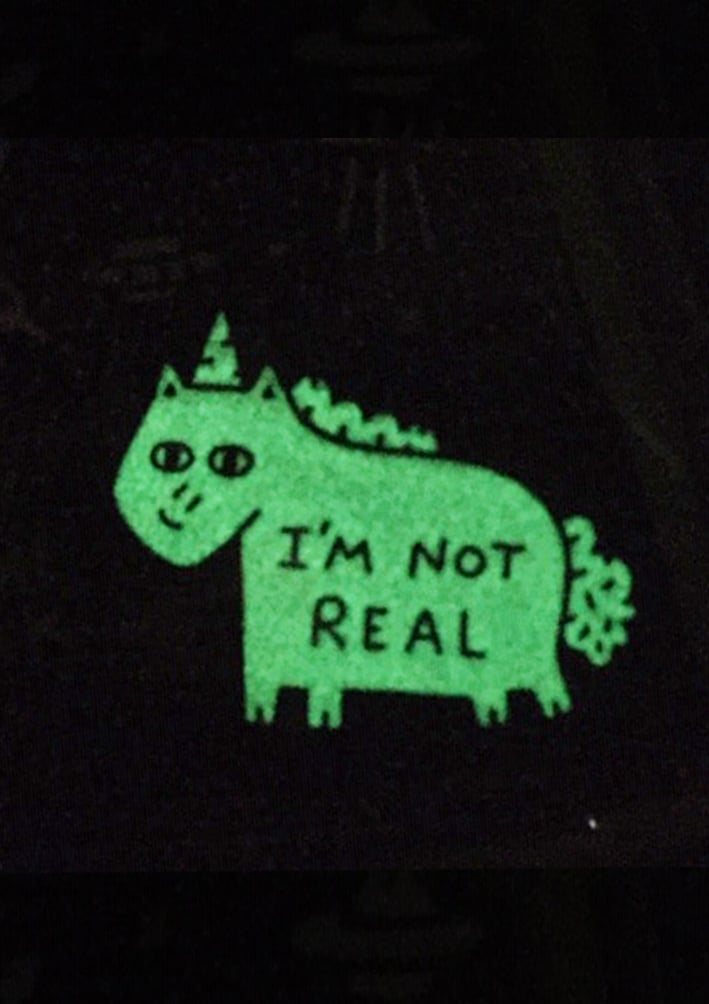 Image of I’m Not Real Glow In the Dark Pin 