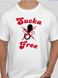 SUCKA FREE WHITE/RED/BLACK SHIRT