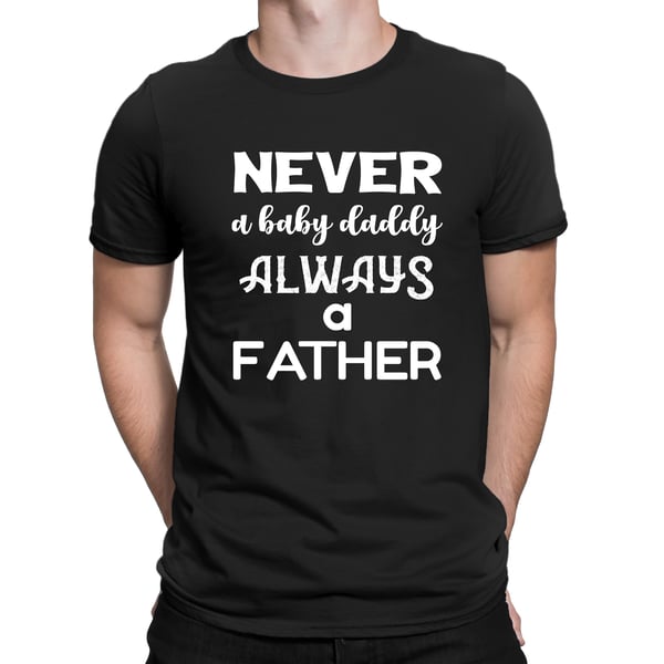 Image of Mens Always a Father Blk Tee