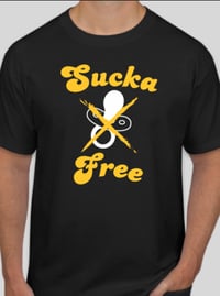 SUCKA FREE BLACK/YELLOW/WHITE SHIRT