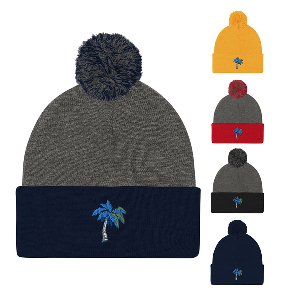 Image of "Sleeping With Sadness" Pom-Pom Beanie