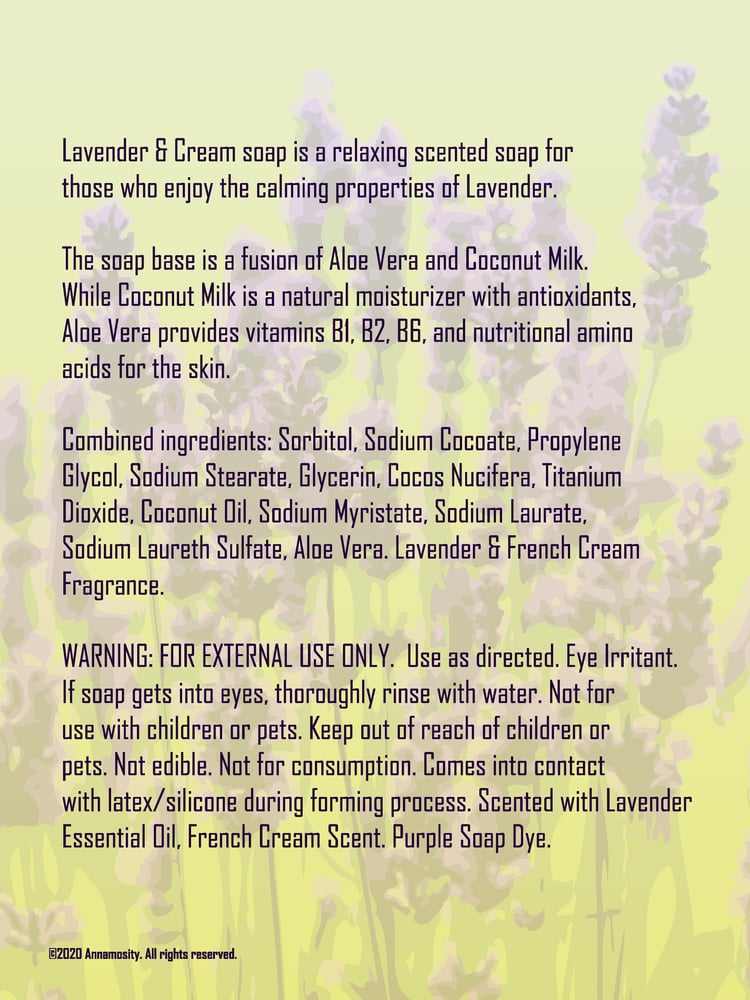 Image of Lavender & Cream - Soap Bar