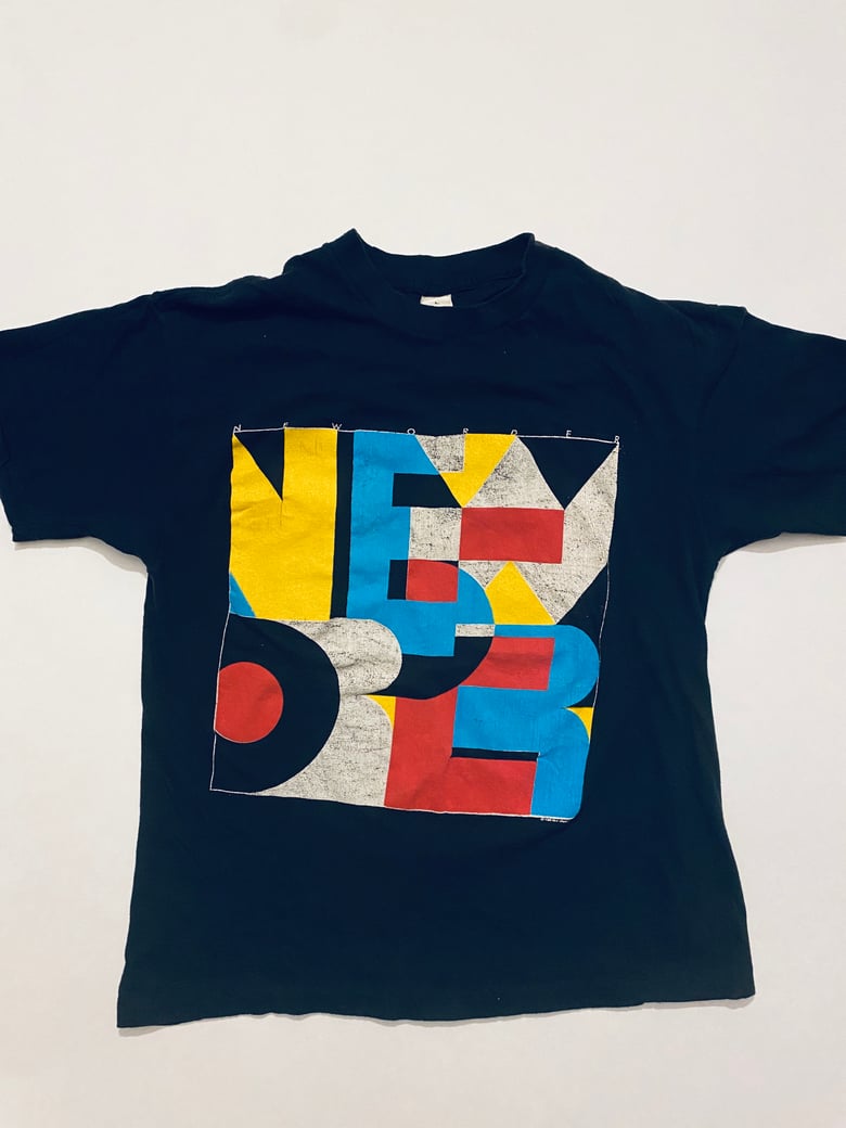 Image of VINTAGE 1987 NEW ORDER EUROPEAN TOUR TEE