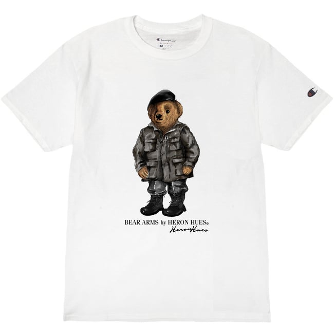 Bear Arms Champion White T