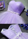 Tulle Sweetheart Light Purple Short Prom Dress, Homecoming Dress