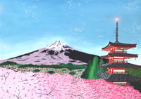 View of Mount Fuji from Chureito Pagoda