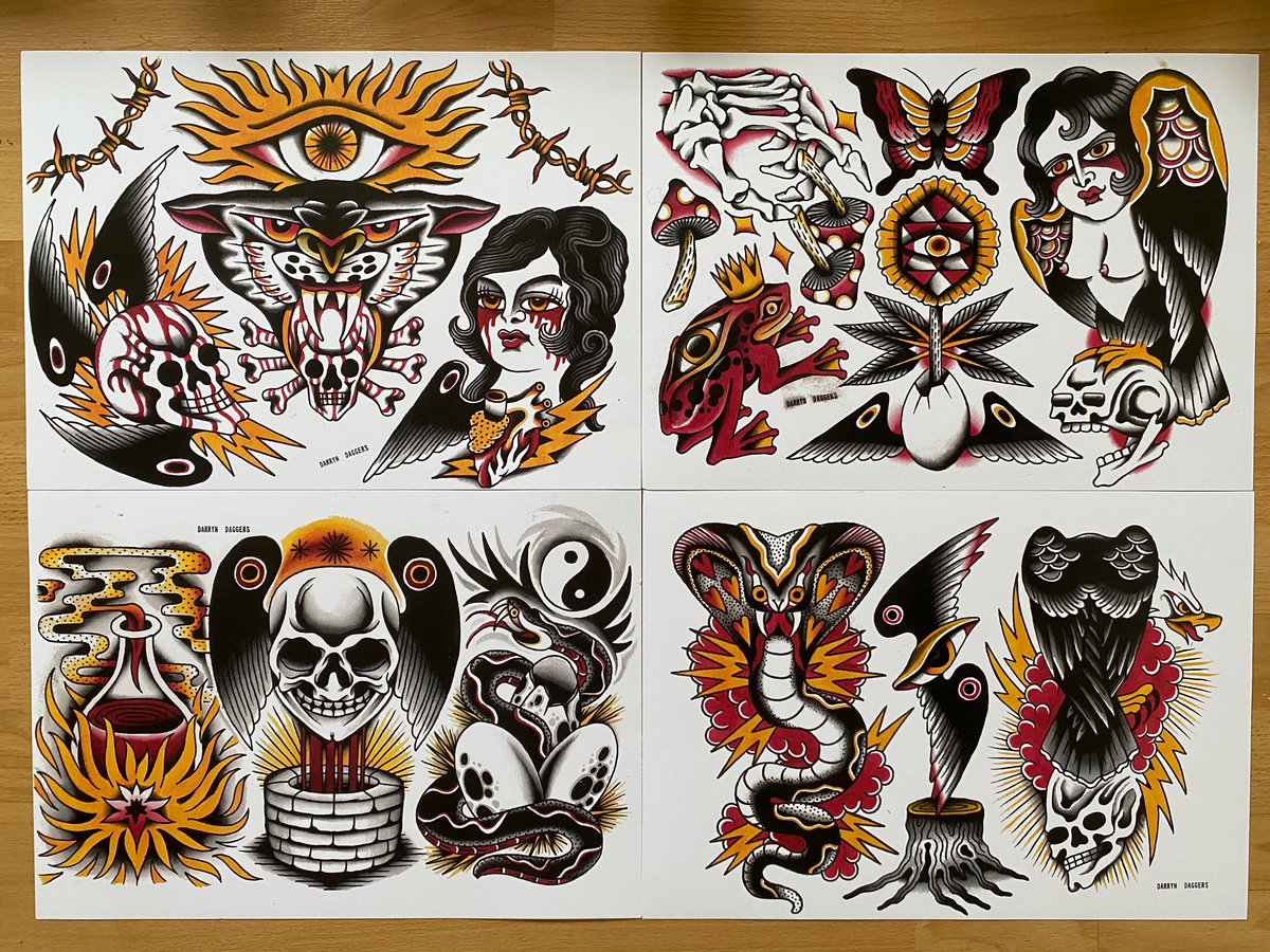 Tattoo Flash Set | DarrynDaggers