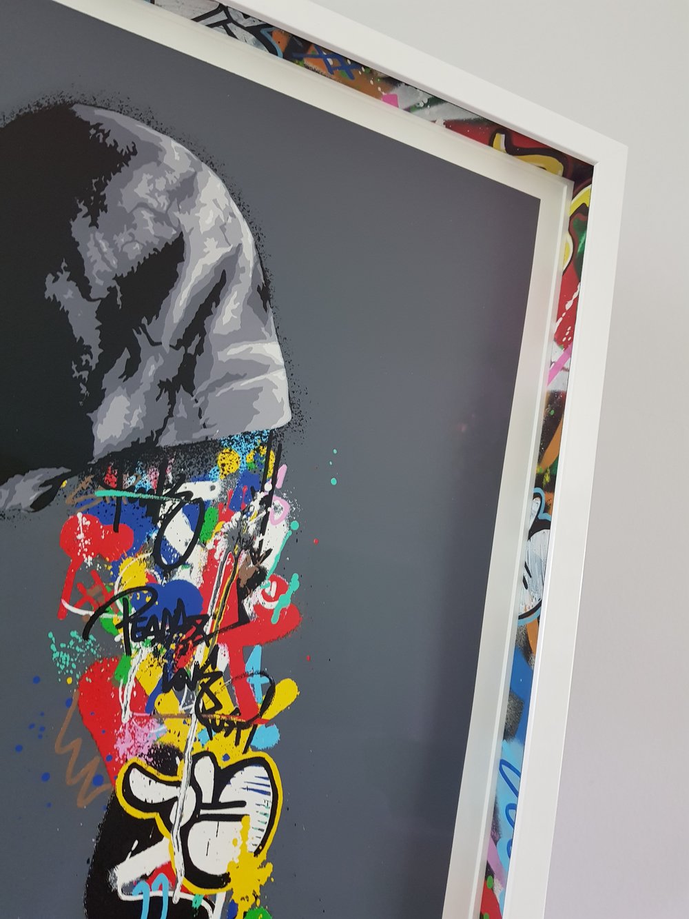 MARTIN WHATSON - CONNECTION - 19 COLOUR SCREENPRINT - CUSTOM FRAMED WITH HAND PAINTED SPACERS