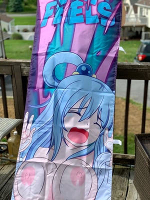 Image of Squished Aqua Nobori Flag